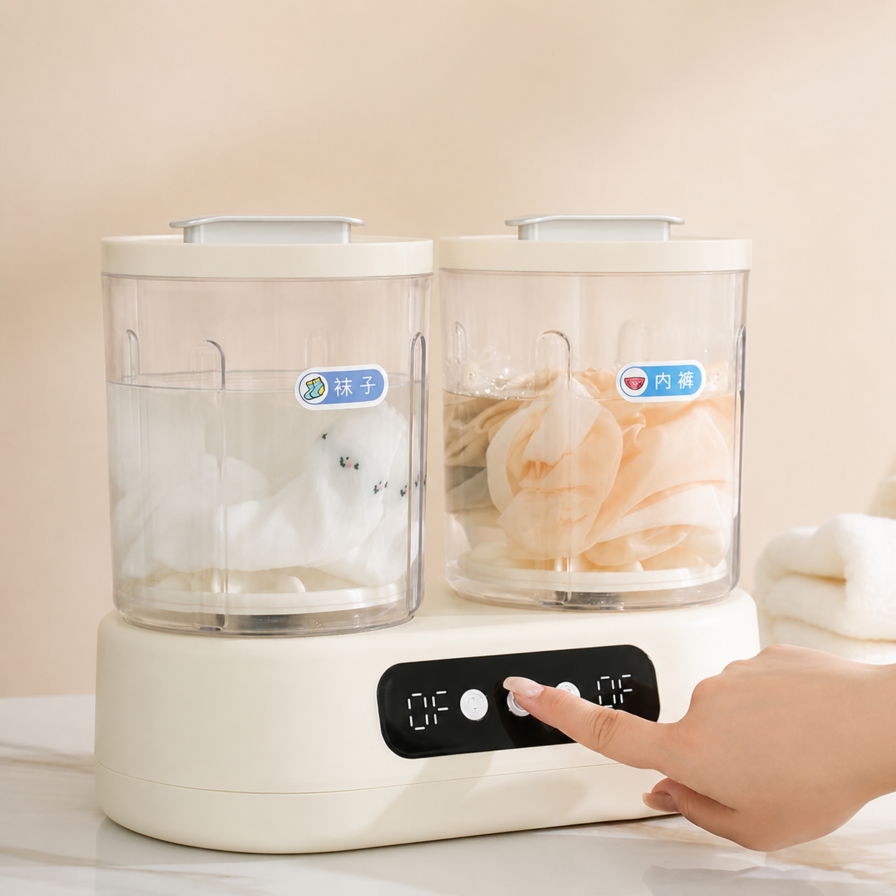 Double-Bucket Mini Washing Machine