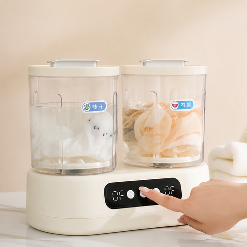 Double-Bucket Mini Washing Machine