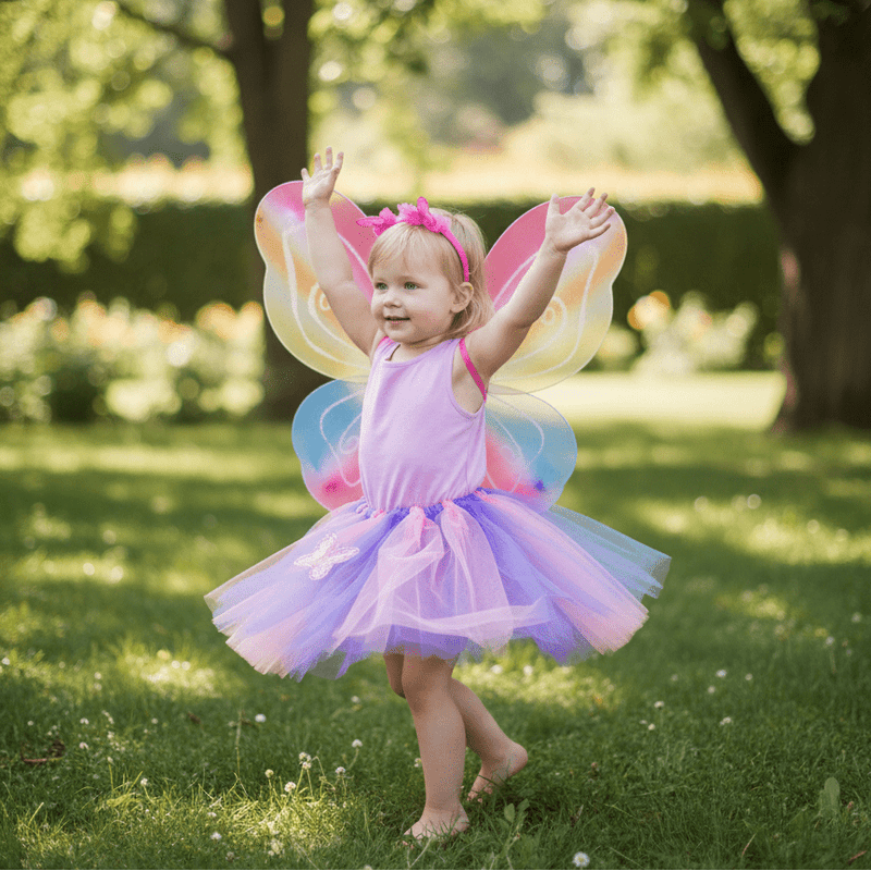 Kids Rainbow Fairy Wings Costume